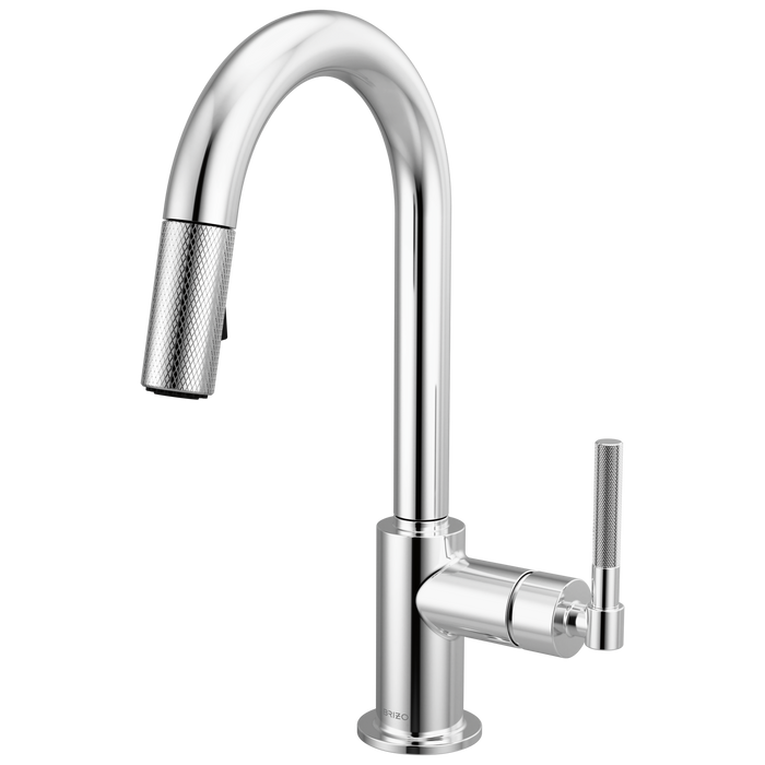 Brizo Litze 63943LF Pull-Down Prep Faucet with Arc Spout - Knurled Handle