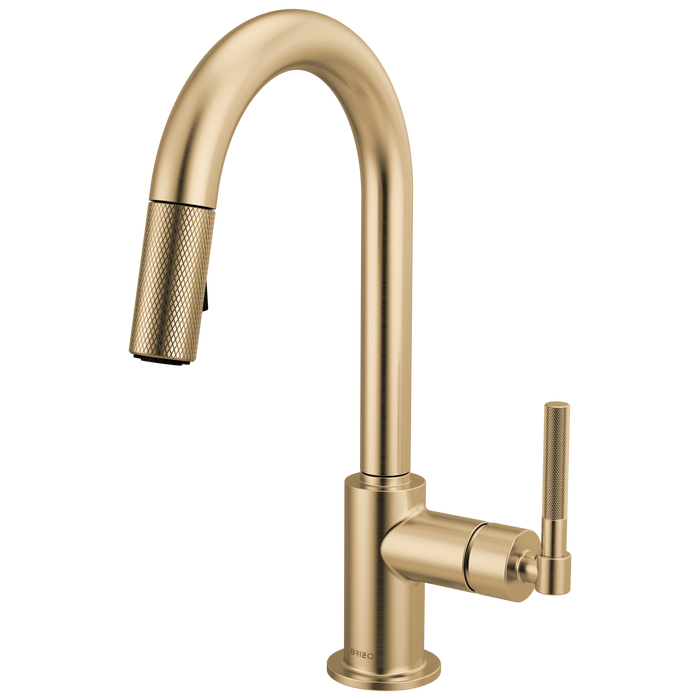 Brizo Litze 63943LF Pull-Down Prep Faucet with Arc Spout - Knurled Handle
