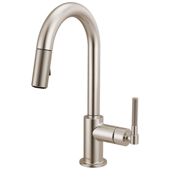 Brizo Litze 63943LF Pull-Down Prep Faucet with Arc Spout - Knurled Handle