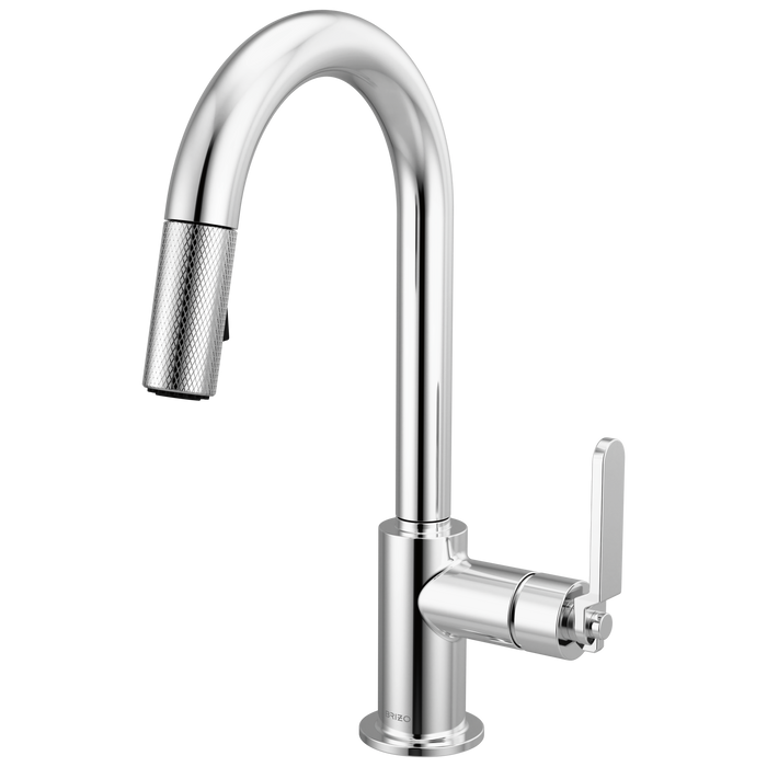Brizo Litze 63944LF Pull-Down Prep Faucet with Arc Spout - Industrial Handle