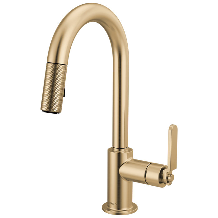 Brizo Litze 63944LF Pull-Down Prep Faucet with Arc Spout - Industrial Handle