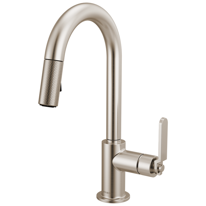 Brizo Litze 63944LF Pull-Down Prep Faucet with Arc Spout - Industrial Handle