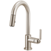 Brizo Litze 63944LF Pull-Down Prep Faucet with Arc Spout - Industrial Handle