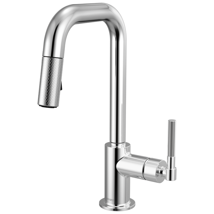 Brizo Litze 63953LF Pull-Down Prep Faucet with Square Spout - Knurled Handle