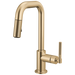 Brizo Litze 63953LF Pull-Down Prep Faucet with Square Spout - Knurled Handle