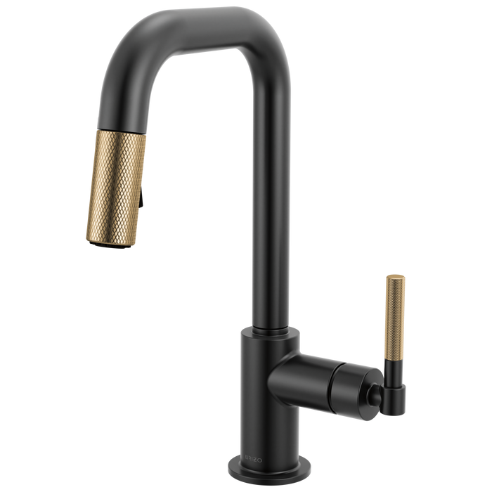Brizo Litze 63953LF Pull-Down Prep Faucet with Square Spout - Knurled Handle