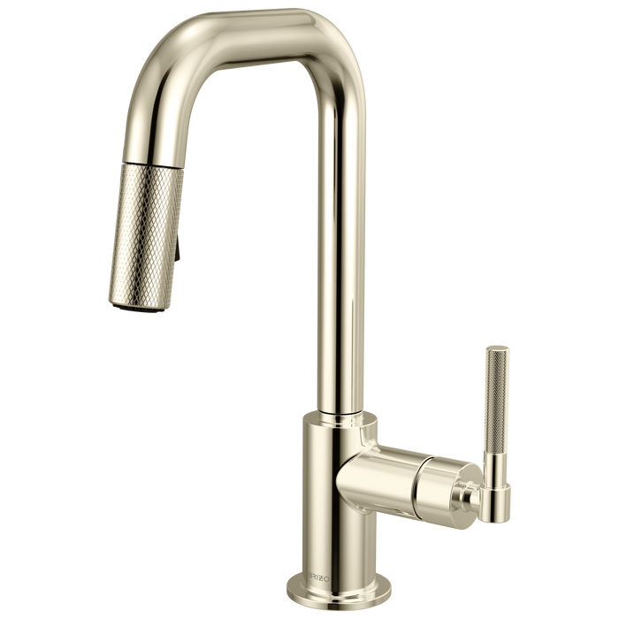 Brizo Litze 63953LF Pull-Down Prep Faucet with Square Spout - Knurled Handle