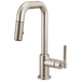 Brizo Litze 63953LF Pull-Down Prep Faucet with Square Spout - Knurled Handle
