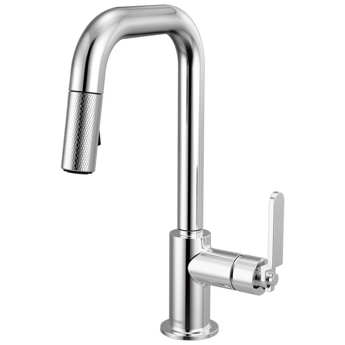 Brizo Litze 63954LF Pull-Down Prep Faucet with Square Spout - Industrial Handle