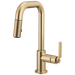 Brizo Litze 63954LF Pull-Down Prep Faucet with Square Spout - Industrial Handle