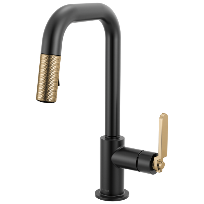 Brizo Litze 63954LF Pull-Down Prep Faucet with Square Spout - Industrial Handle