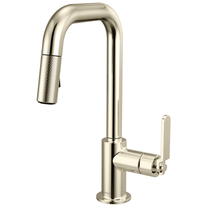 Brizo Litze 63954LF Pull-Down Prep Faucet with Square Spout - Industrial Handle