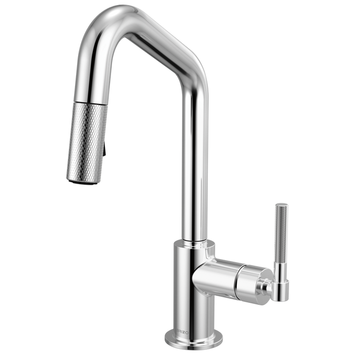 Brizo Litze 63963LF Pull-Down Prep Faucet with Angle Spout - Knurled Handle