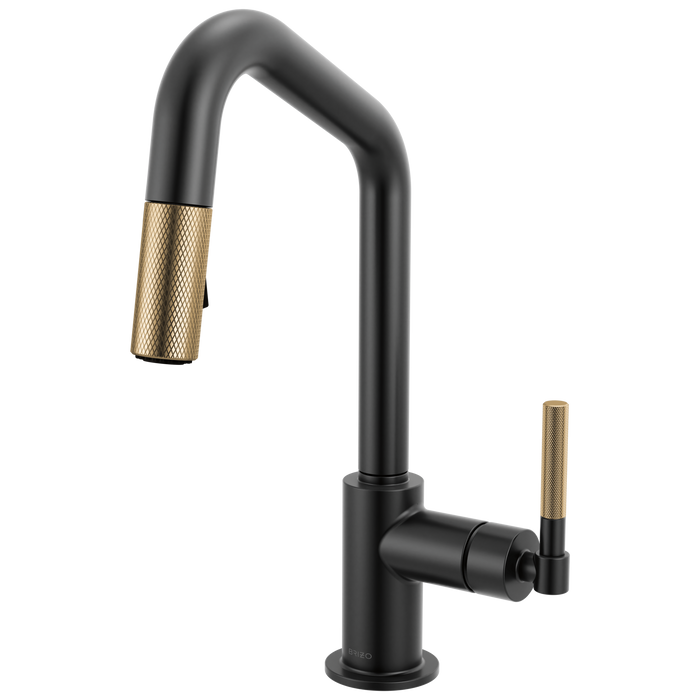 Brizo Litze 63963LF Pull-Down Prep Faucet with Angle Spout - Knurled Handle