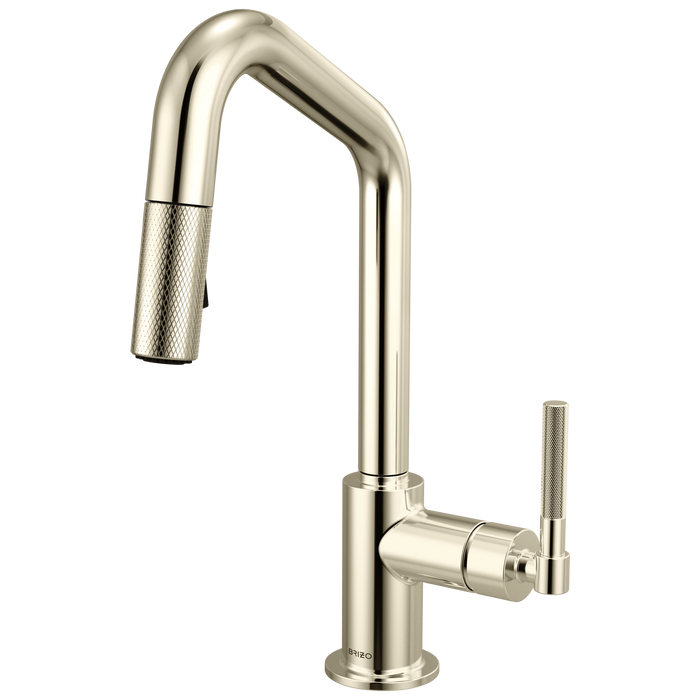 Brizo Litze 63963LF Pull-Down Prep Faucet with Angle Spout - Knurled Handle