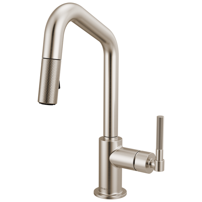 Brizo Litze 63963LF Pull-Down Prep Faucet with Angle Spout - Knurled Handle