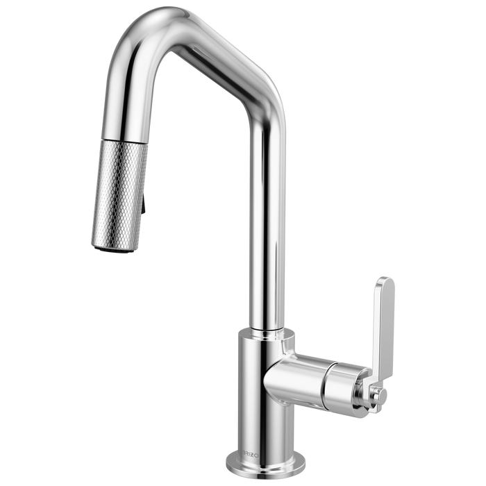 Brizo Litze 63964LF Pull-Down Prep Faucet with Angle Spout - Industrial Handle