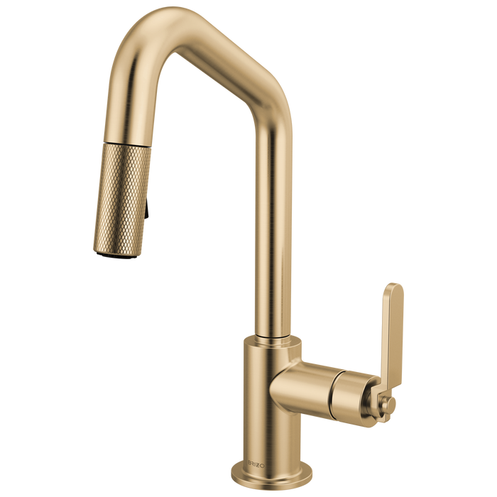 Brizo Litze 63964LF Pull-Down Prep Faucet with Angle Spout - Industrial Handle