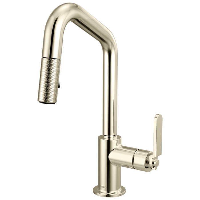 Brizo Litze 63964LF Pull-Down Prep Faucet with Angle Spout - Industrial Handle