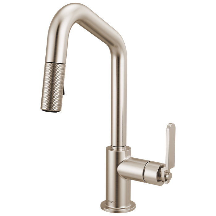 Brizo Litze 63964LF Pull-Down Prep Faucet with Angle Spout - Industrial Handle