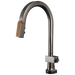 Brizo Frank Lloyd Wright 64022LF SmartTouch Pull-Down Kitchen Faucet with Arc Spout and Wood Wand - Less Handle