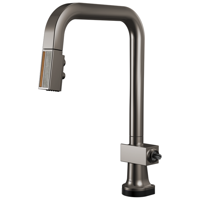 Brizo Frank Lloyd Wright 64023LF SmartTouch Pull-Down Kitchen Faucet with Square Spout and Wood/Concrete Wand - Less Han