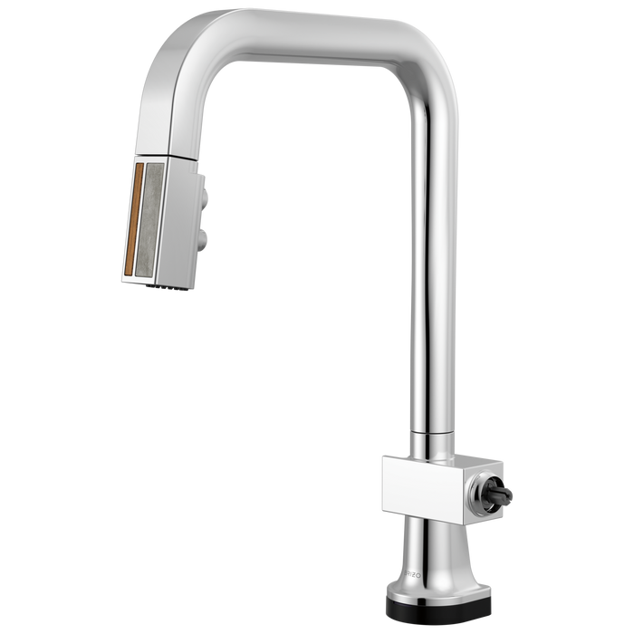 Brizo Frank Lloyd Wright 64023LF SmartTouch Pull-Down Kitchen Faucet with Square Spout and Wood/Concrete Wand - Less Han