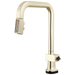 Brizo Frank Lloyd Wright 64023LF SmartTouch Pull-Down Kitchen Faucet with Square Spout and Wood/Concrete Wand - Less Han