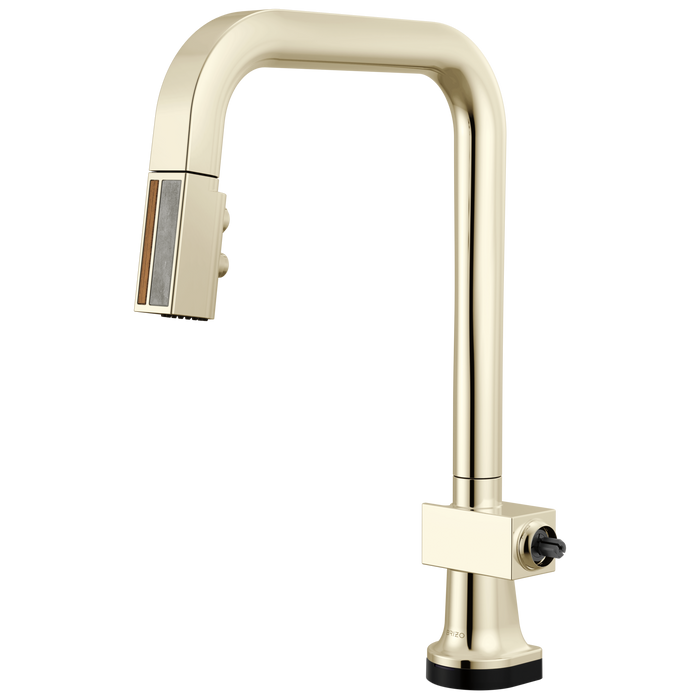 Brizo Frank Lloyd Wright 64023LF SmartTouch Pull-Down Kitchen Faucet with Square Spout and Wood/Concrete Wand - Less Han