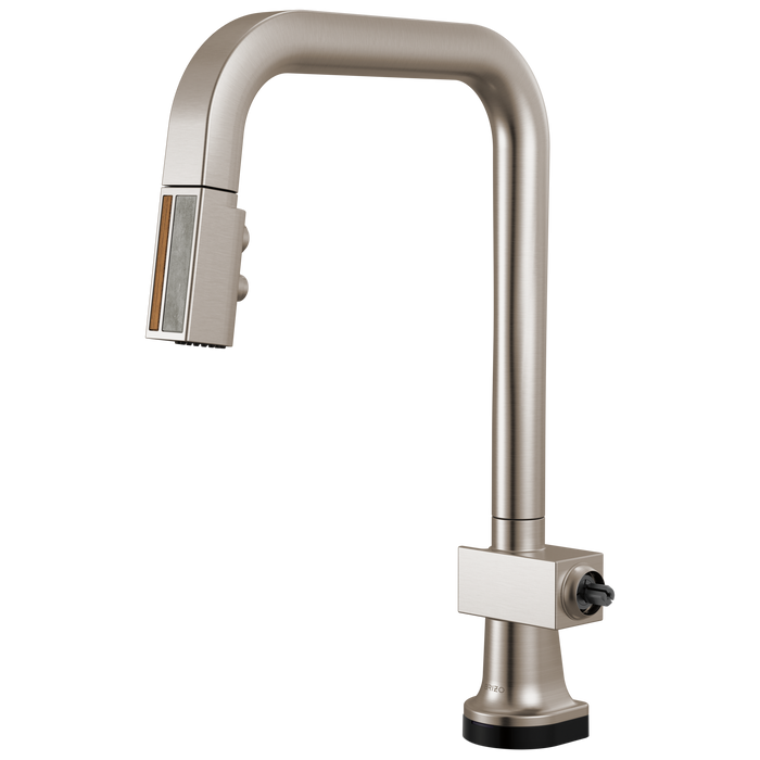 Brizo Frank Lloyd Wright 64023LF SmartTouch Pull-Down Kitchen Faucet with Square Spout and Wood/Concrete Wand - Less Han