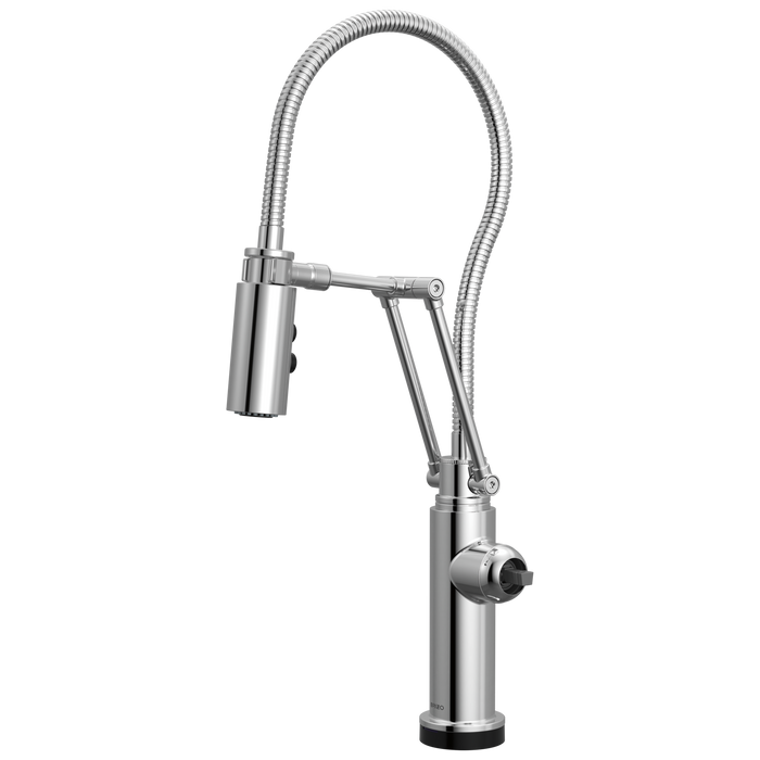 Brizo Odin 64121LF SmartTouch Articulating Kitchen Faucet with Finished Hose - Less Handle