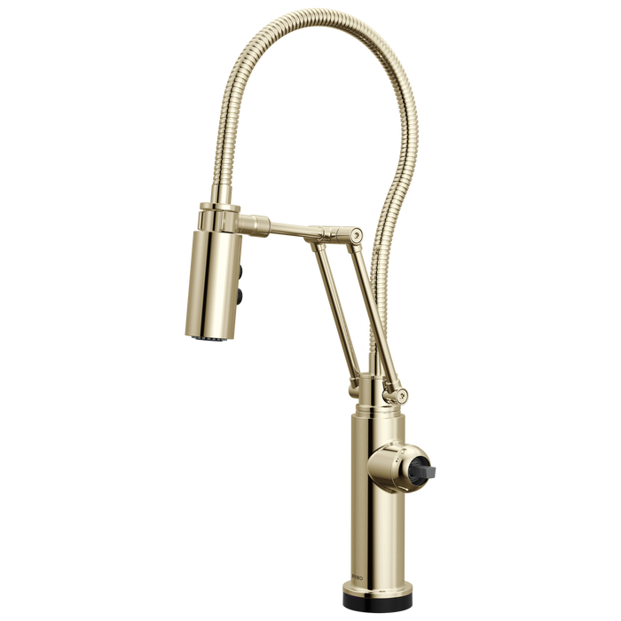 Brizo Odin 64121LF SmartTouch Articulating Kitchen Faucet with Finished Hose - Less Handle