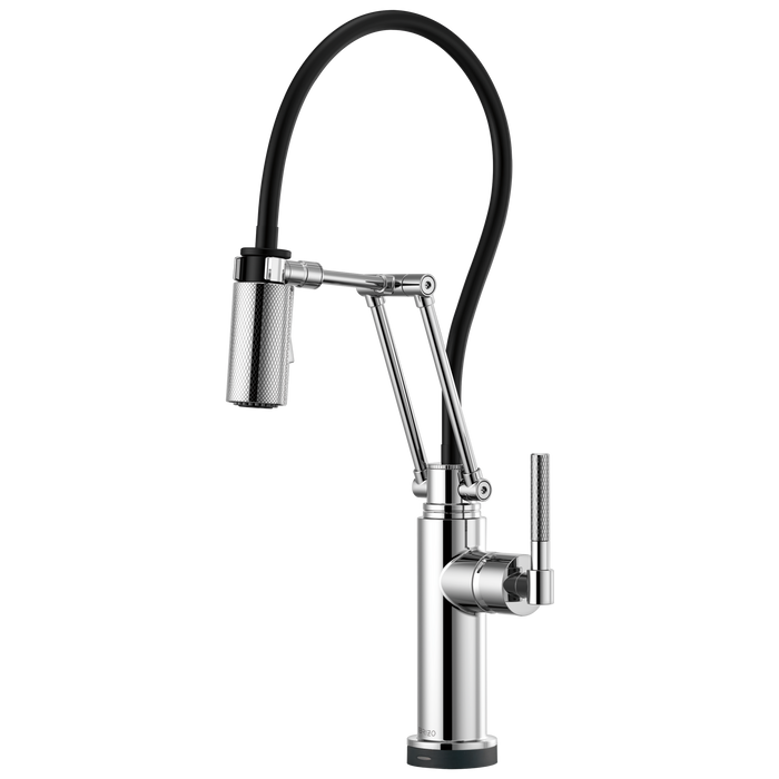 SmartTouch Articulating Kitchen Faucet with Knurled Handle