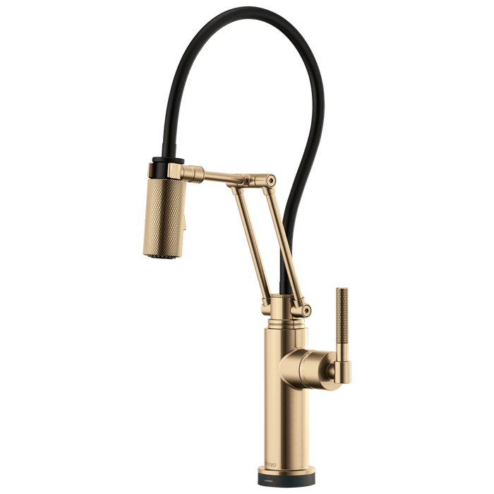 SmartTouch Articulating Kitchen Faucet with Knurled Handle