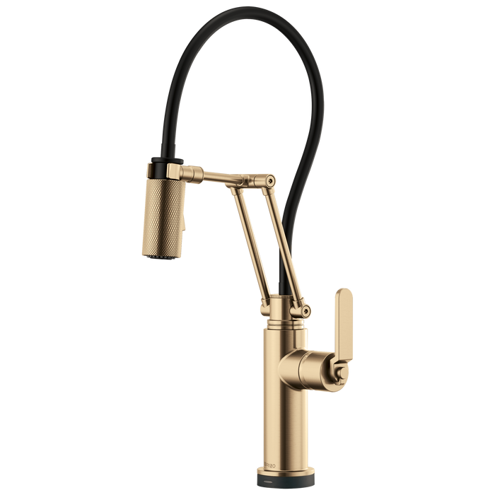 SmartTouch Articulating Kitchen Faucet with Industrial Handle