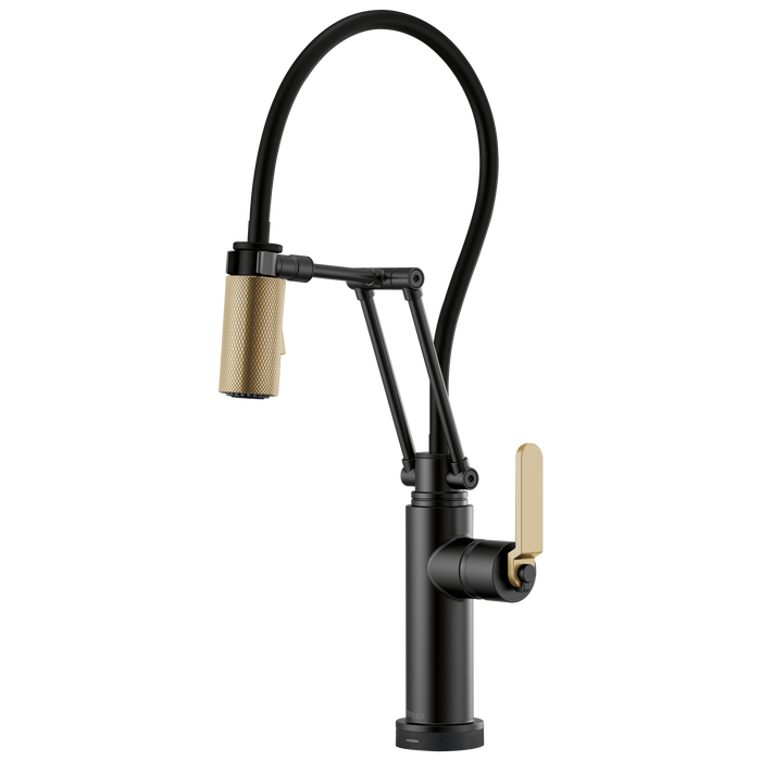 SmartTouch Articulating Kitchen Faucet with Industrial Handle