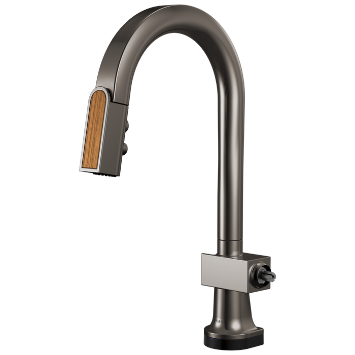 Brizo Frank Lloyd Wright 64922LF SmartTouch Pull-Down Prep Faucet with Arc Spout and Wood Spout - Less Handle