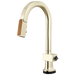 Brizo Frank Lloyd Wright 64922LF SmartTouch Pull-Down Prep Faucet with Arc Spout and Wood Spout - Less Handle