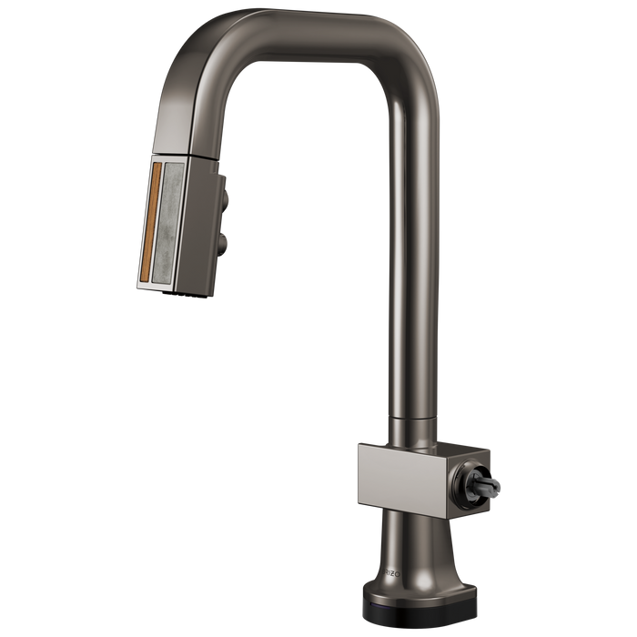 Brizo Frank Lloyd Wright 64923LF SmartTouch Pull-Down Prep Faucet with Square Spout and Wood/Concrete Wand - Less Handle