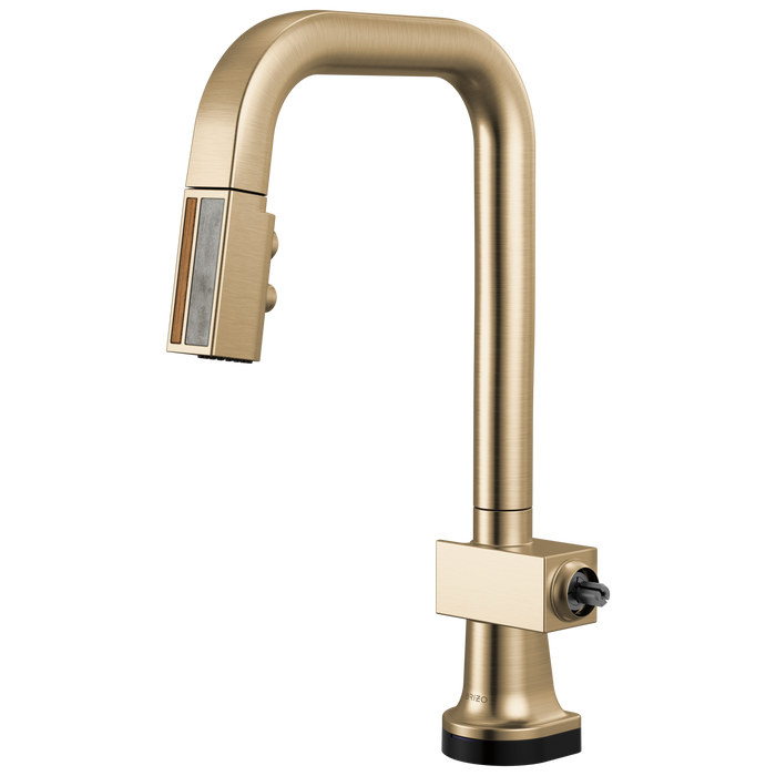 Brizo Frank Lloyd Wright 64923LF SmartTouch Pull-Down Prep Faucet with Square Spout and Wood/Concrete Wand - Less Handle