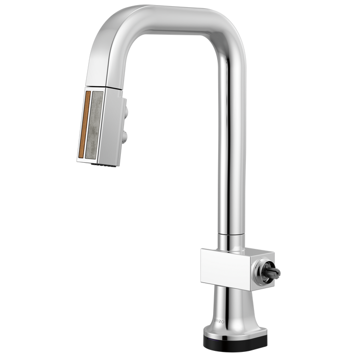 Brizo Frank Lloyd Wright 64923LF SmartTouch Pull-Down Prep Faucet with Square Spout and Wood/Concrete Wand - Less Handle