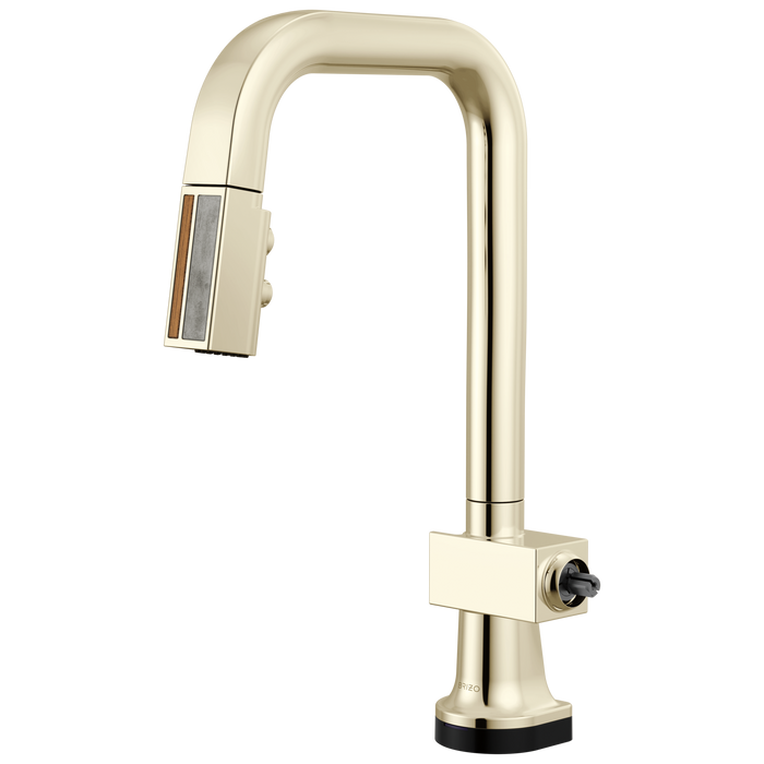 Brizo Frank Lloyd Wright 64923LF SmartTouch Pull-Down Prep Faucet with Square Spout and Wood/Concrete Wand - Less Handle
