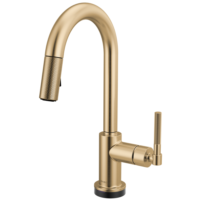 Brizo Litze 64943LF Smarttouch Pull-Down Prep Faucet with Arc Spout - Knurled Handle
