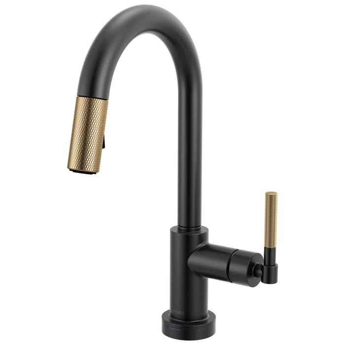 Brizo Litze 64943LF Smarttouch Pull-Down Prep Faucet with Arc Spout - Knurled Handle
