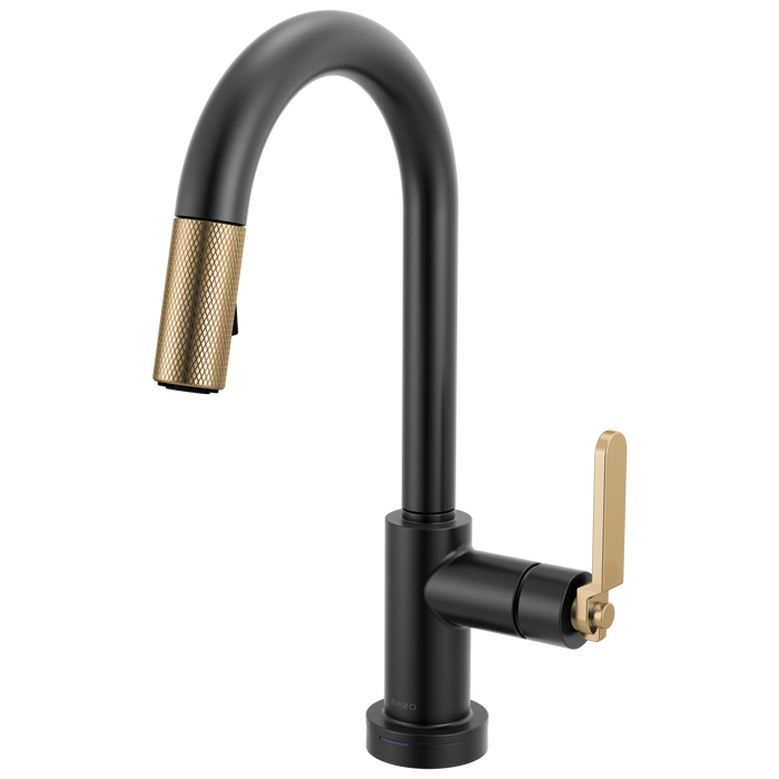 Brizo Litze 64944LF Smarttouch Pull-Down Prep Faucet with Arc Spout - Industrial Handle