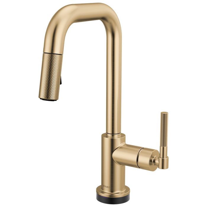 Brizo Litze 64953LF Smarttouch Pull-Down Prep Faucet with Square Spout - Knurled Handle