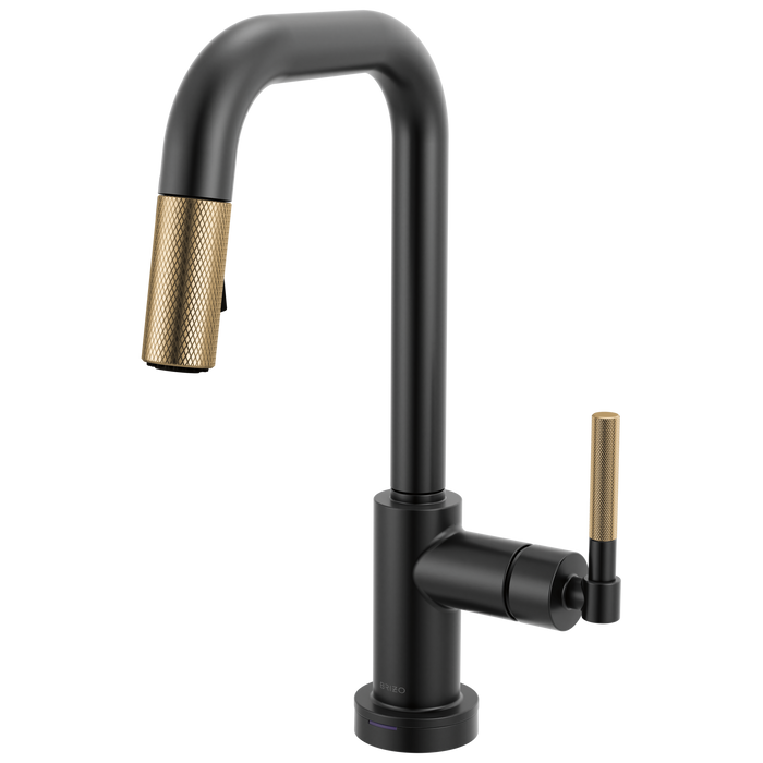 Brizo Litze 64953LF Smarttouch Pull-Down Prep Faucet with Square Spout - Knurled Handle