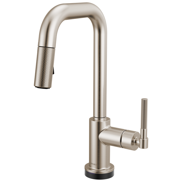 Brizo Litze 64953LF Smarttouch Pull-Down Prep Faucet with Square Spout - Knurled Handle