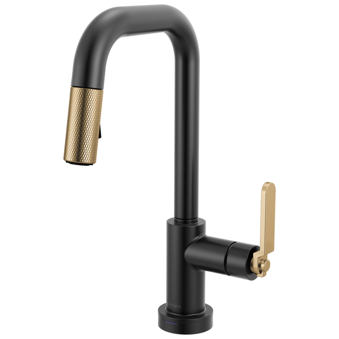 Brizo Litze 64954LF Smarttouch Pull-Down Prep Faucet with Square Spout - Industrial Handle