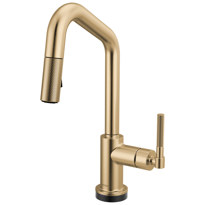 Brizo Litze 64963LF Smarttouch Pull-Down Prep Faucet with Angle Spout - Knurled Handle
